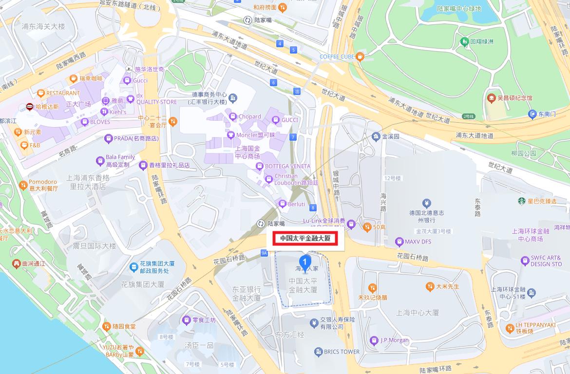 中国太平金融大厦交通区位图